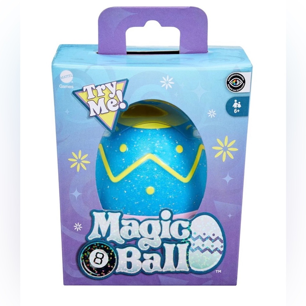 Mattel Magic 8 Ball Toy - Teal, Pink & Yellow - Picture 2 of 6